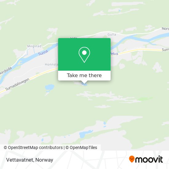 Vettavatnet map