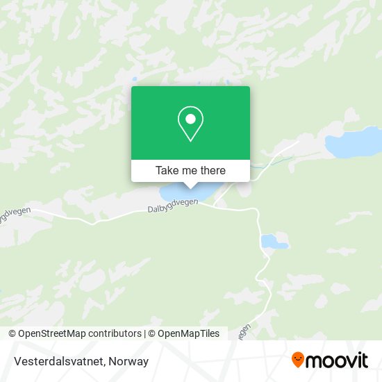 Vesterdalsvatnet map