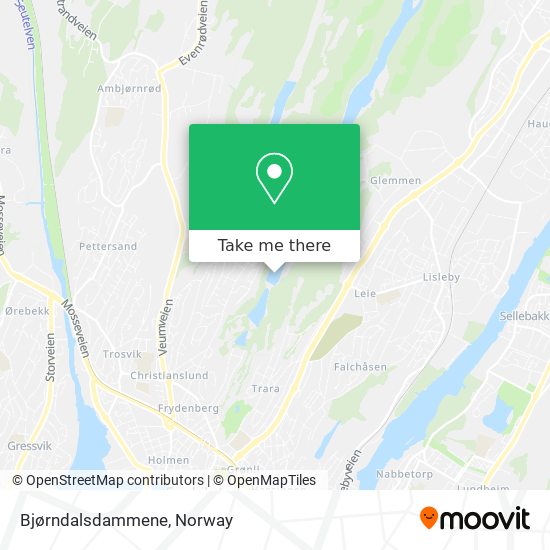 Bjørndalsdammene map