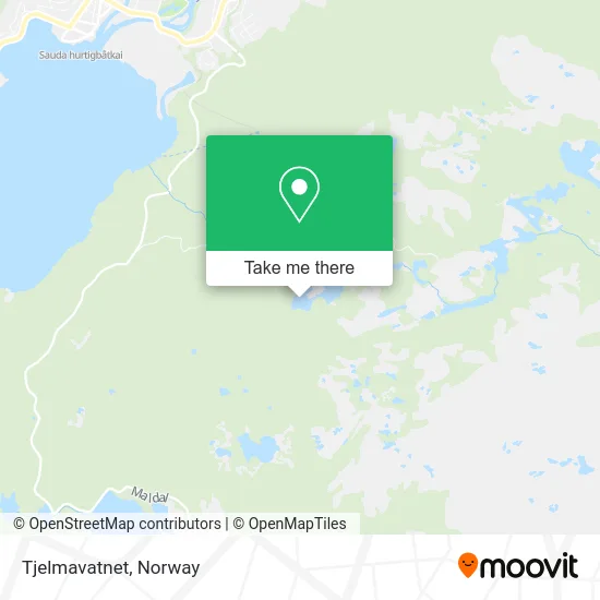 Tjelmavatnet map
