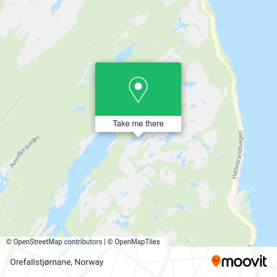 Orefallstjørnane map