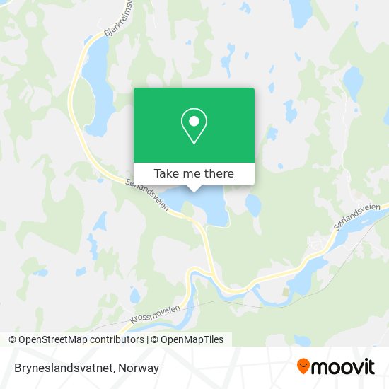 Bryneslandsvatnet map