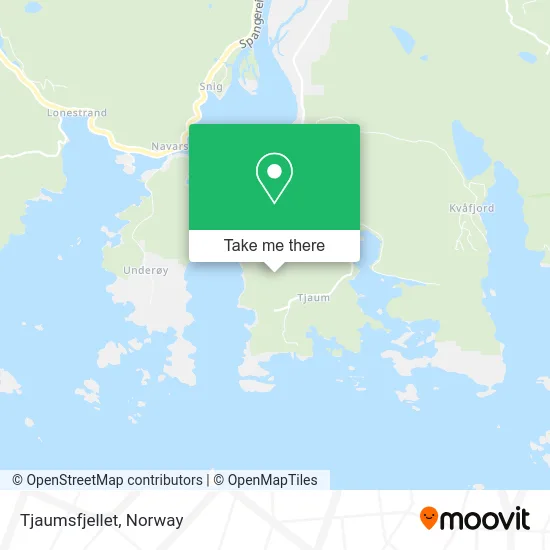 Tjaumsfjellet map