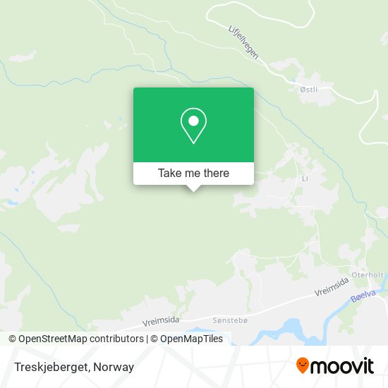 Treskjeberget map