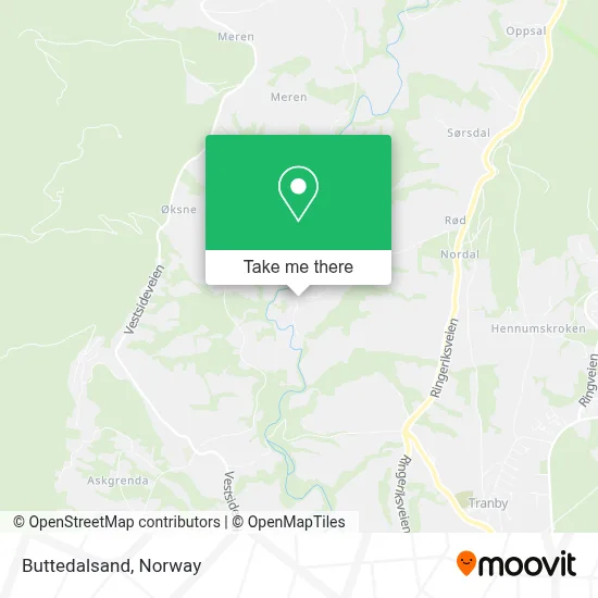 Buttedalsand map