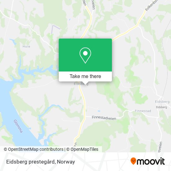 Eidsberg prestegård map