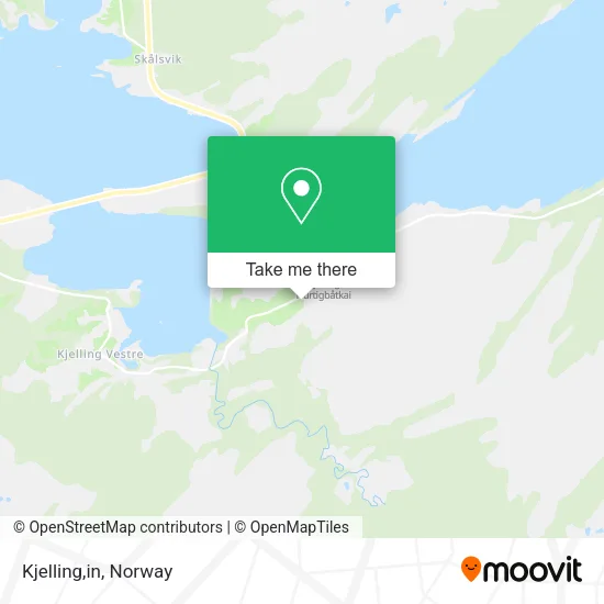 Kjelling,in map