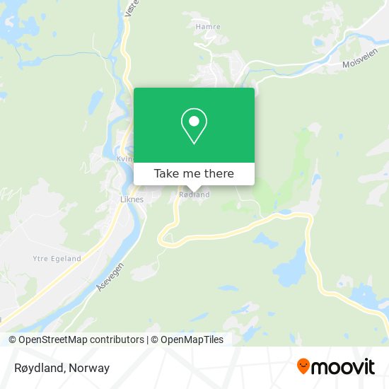 Røydland map