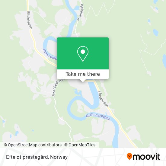 Efteløt prestegård map