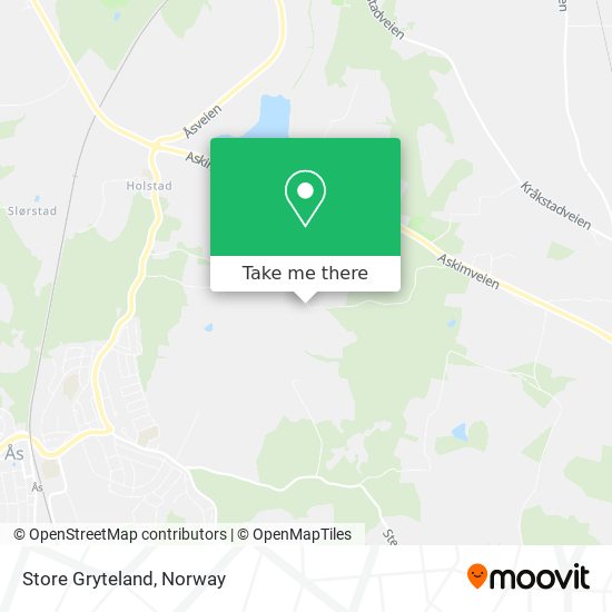 Store Gryteland map