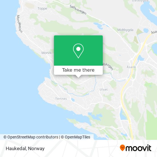 Haukedal map