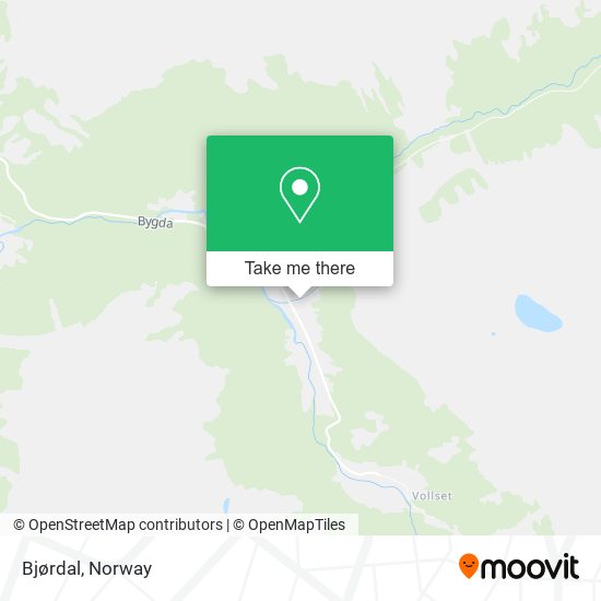 Bjørdal map