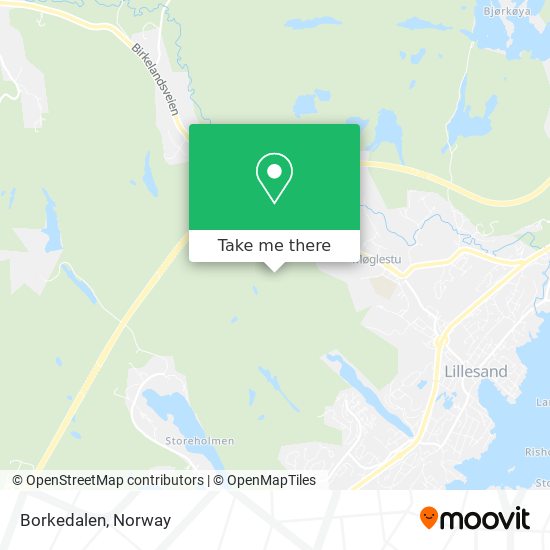 Borkedalen map