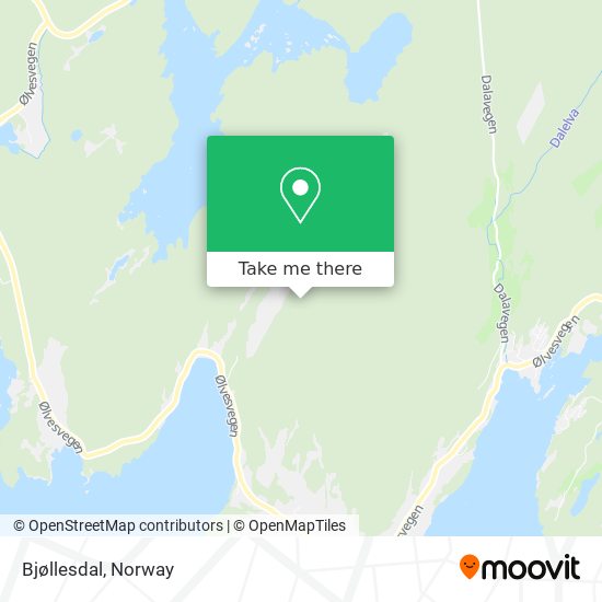 Bjøllesdal map