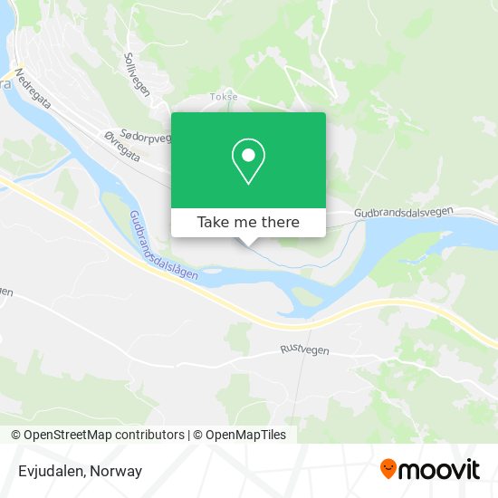 Evjudalen map