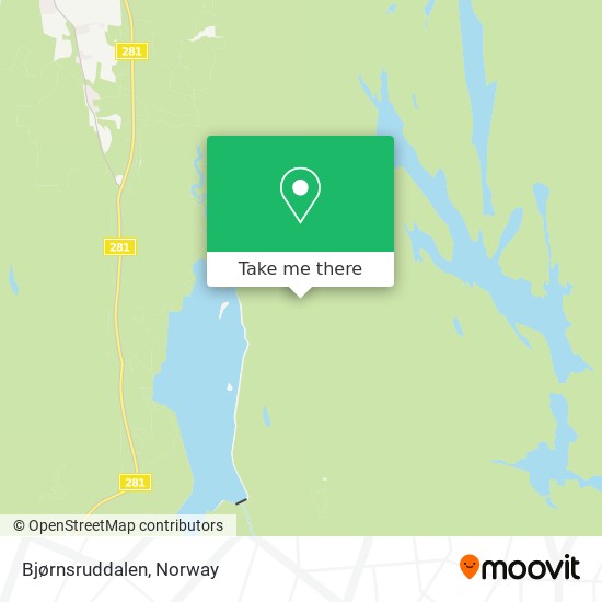 Bjørnsruddalen map