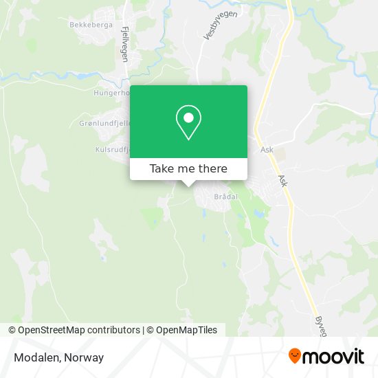 Modalen map