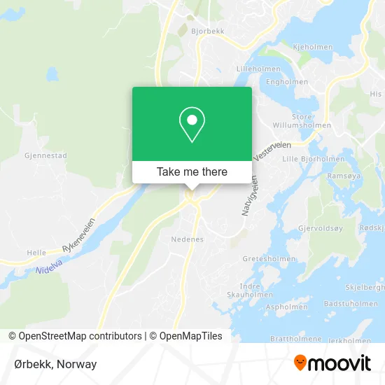 Ørbekk map