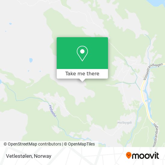 Vetlestølen map