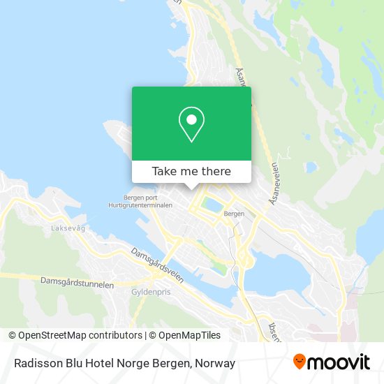 Radisson Blu Hotel Norge Bergen map