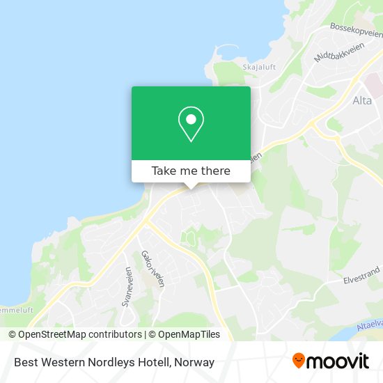 Best Western Nordleys Hotell map