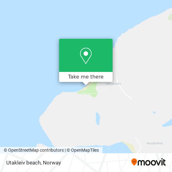 Utakleiv beach map