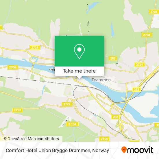 Comfort Hotel Union Brygge Drammen map