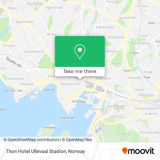 Thon Hotel Ullevaal Stadion map