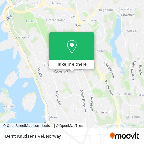 Bernt Knudsens Vei map