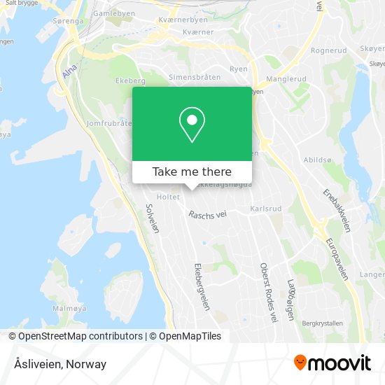 Åsliveien map