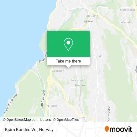 Bjørn Bondes Vei map