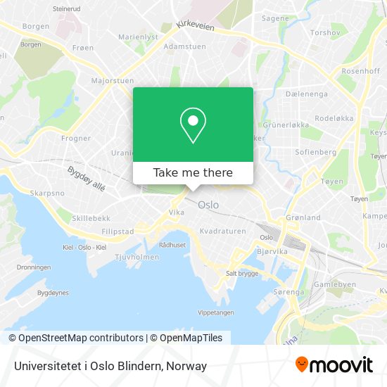 Universitetet i Oslo Blindern map