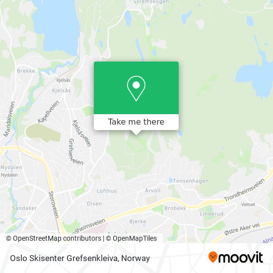 Oslo Skisenter Grefsenkleiva map