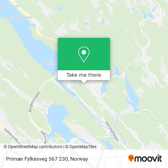 Primær Fylkesveg 567 230 map