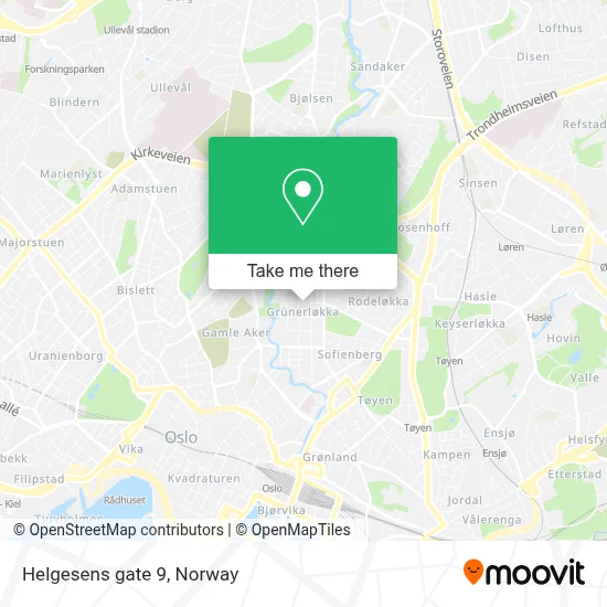 Helgesens gate 9 map