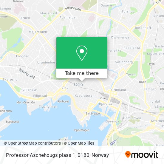 Professor Aschehougs plass 1, 0180 map