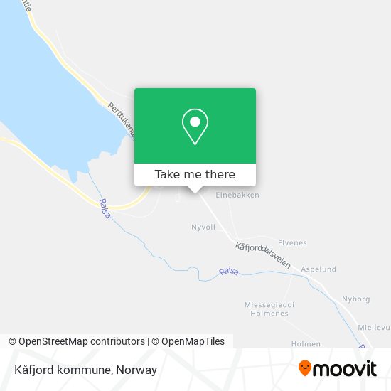 Kåfjord kommune map
