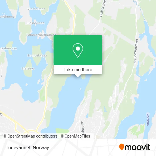 Tunevannet map