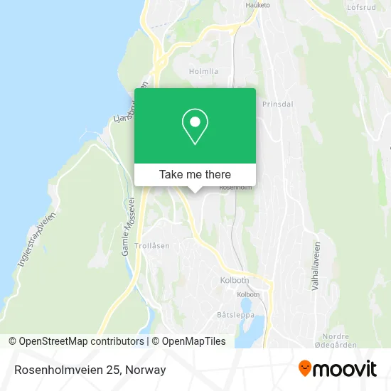 Rosenholmveien 25 map