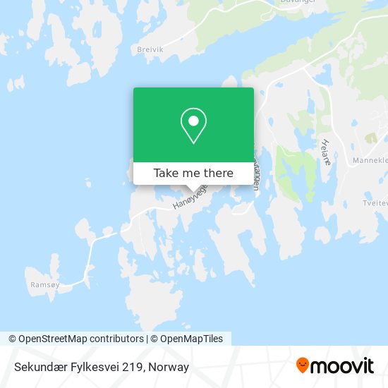 Sekundær Fylkesvei 219 map