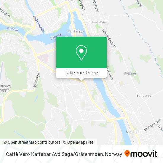 Caffè Vero Kaffebar Avd Saga / Gråtenmoen map