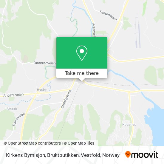 Kirkens Bymisjon, Bruktbutikken, Vestfold map