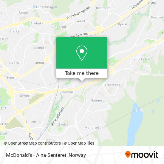 McDonald's - Alna-Senteret map