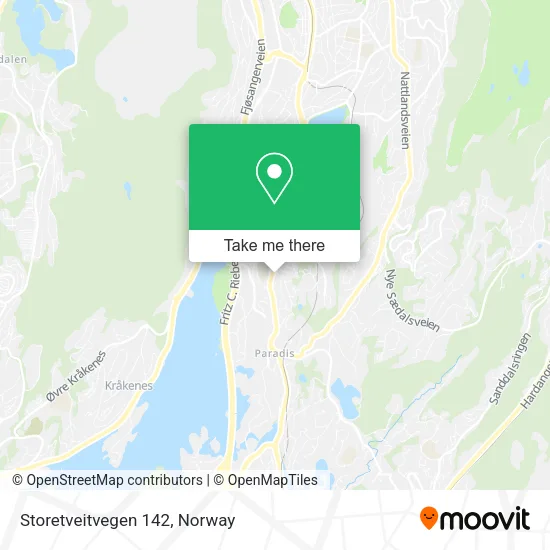 Storetveitvegen 142 map