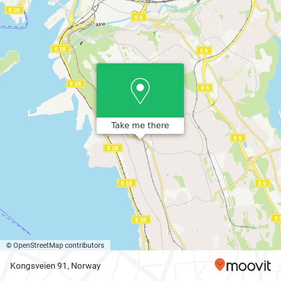 Kongsveien 91 map