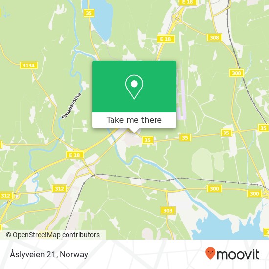 Åslyveien 21 map