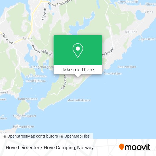 Hove Leirsenter / Hove Camping map