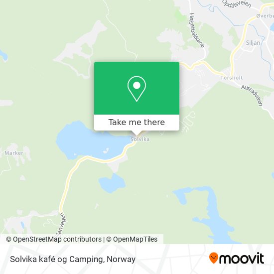 Solvika kafé og Camping map