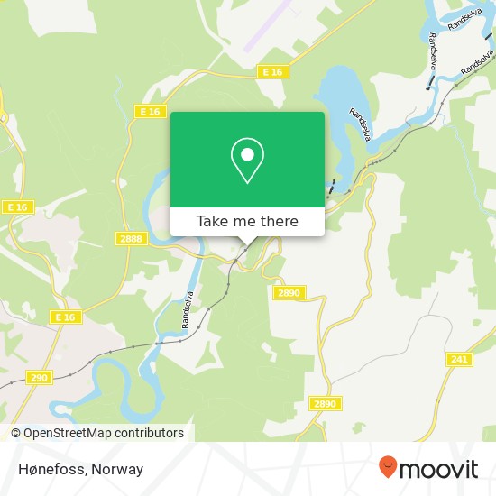Hønefoss map