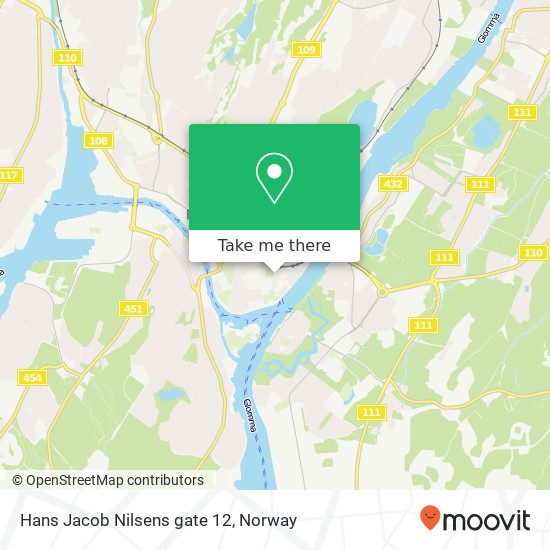 Hans Jacob Nilsens gate 12 map